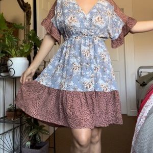 Floral animal print dress size M